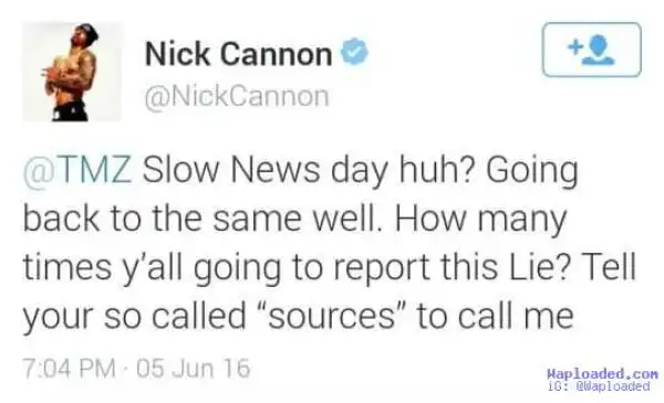 Nick Cannon slams reports that he